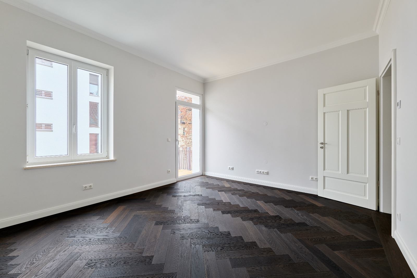 Eiche kerngeräuchert Fischgrät Penthouse München